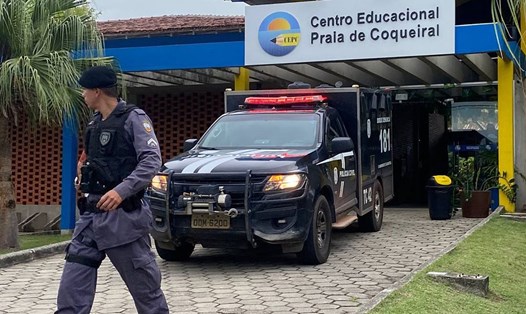 Hiện trường vụ xả súng trường học ở Brazil. Ảnh: AFP