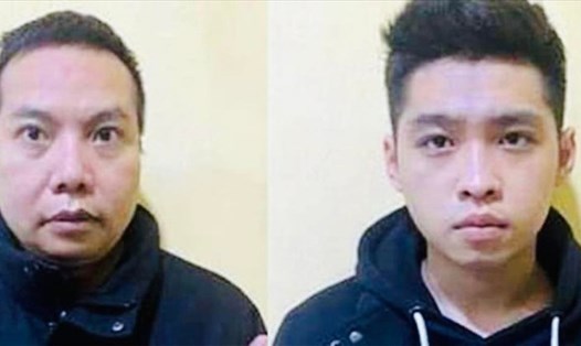 “Tú ông” Nguyễn Trung Kiên (trái) và đồng phạm trong vụ môi giới mại dâm Sugar baby cho Sugar daddy bị Công an Hà Nội triệt phá. Ảnh: Công an cung cấp