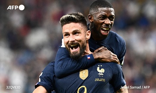 Tuyển Pháp đang có cơ hội lớn giành vé vào vòng 16 đội World Cup 2022. Ảnh: AFP