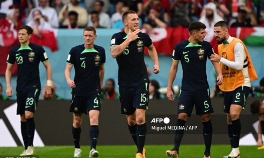 Australia có 3 điểm đầu tiên tại World Cup 2022. Ảnh: AFP