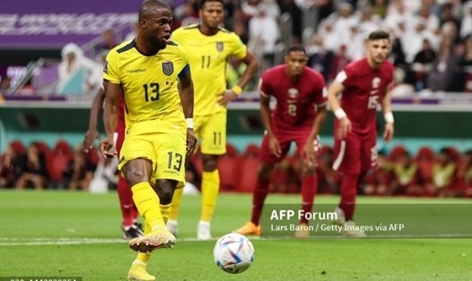 Enner Valencia đang tạm dẫn đầu danh sách Vua phá lưới tại World Cup 2022. Ảnh: AFP