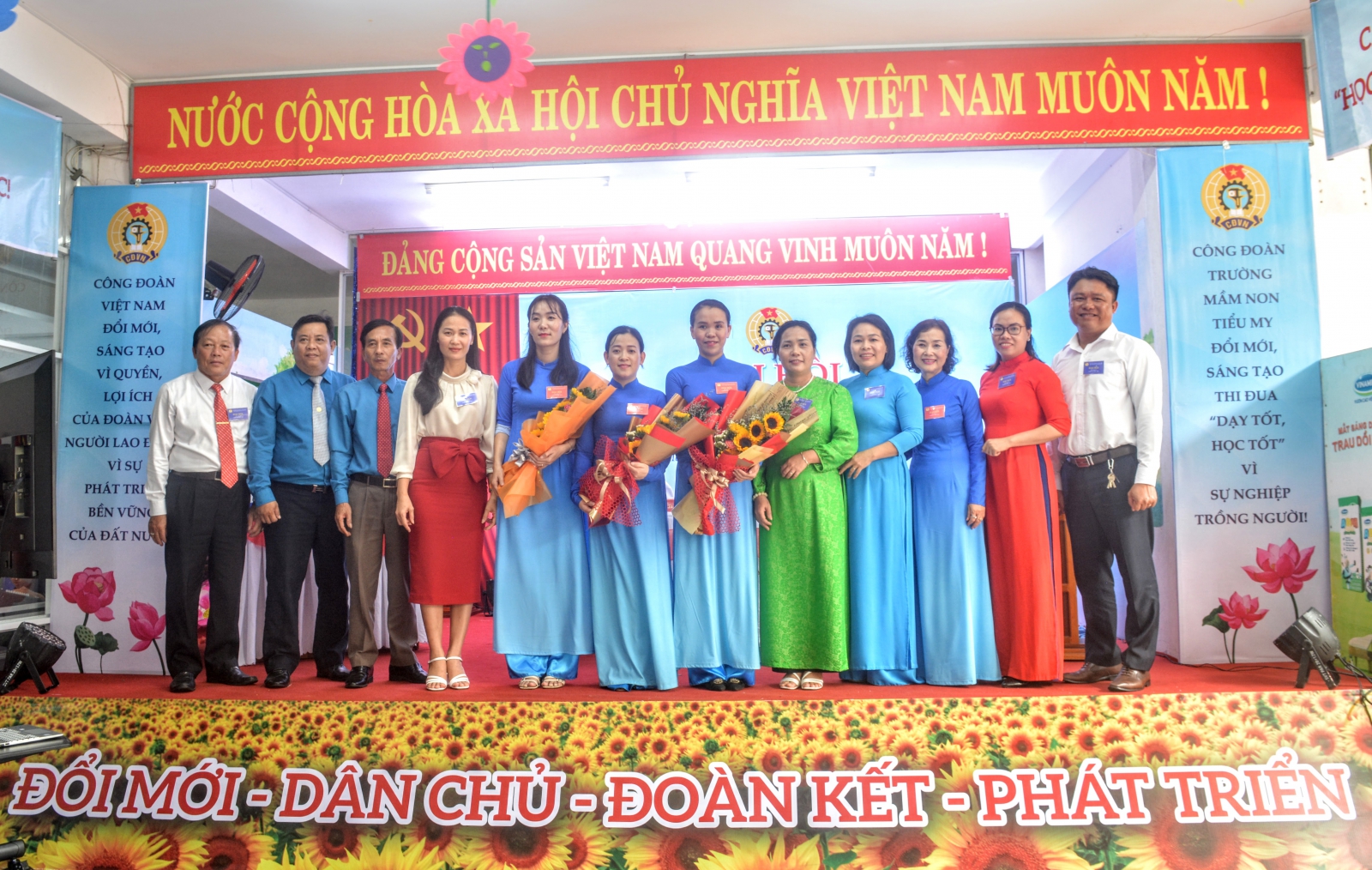 Công đoàn cơ sở Trường Mầm non Tiểu My (thuộc LĐLĐ quận Liên Chiểu, Đà Nẵng) Đại hội Công đoàn cơ sở lần thứ IV, nhiệm kỳ 2023-2028. Ảnh: Trà Vân