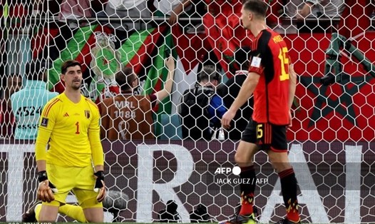 Đội tuyển Bỉ thua 0-2 trước Maroc tại lượt trận thứ 2 bảng E World Cup 2022. Ảnh: AFP