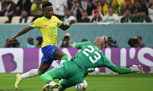 Tuyển Brazil thiếu vắng Neymar trong trận đấu gặp Thuỵ Sĩ. Ảnh: AFP