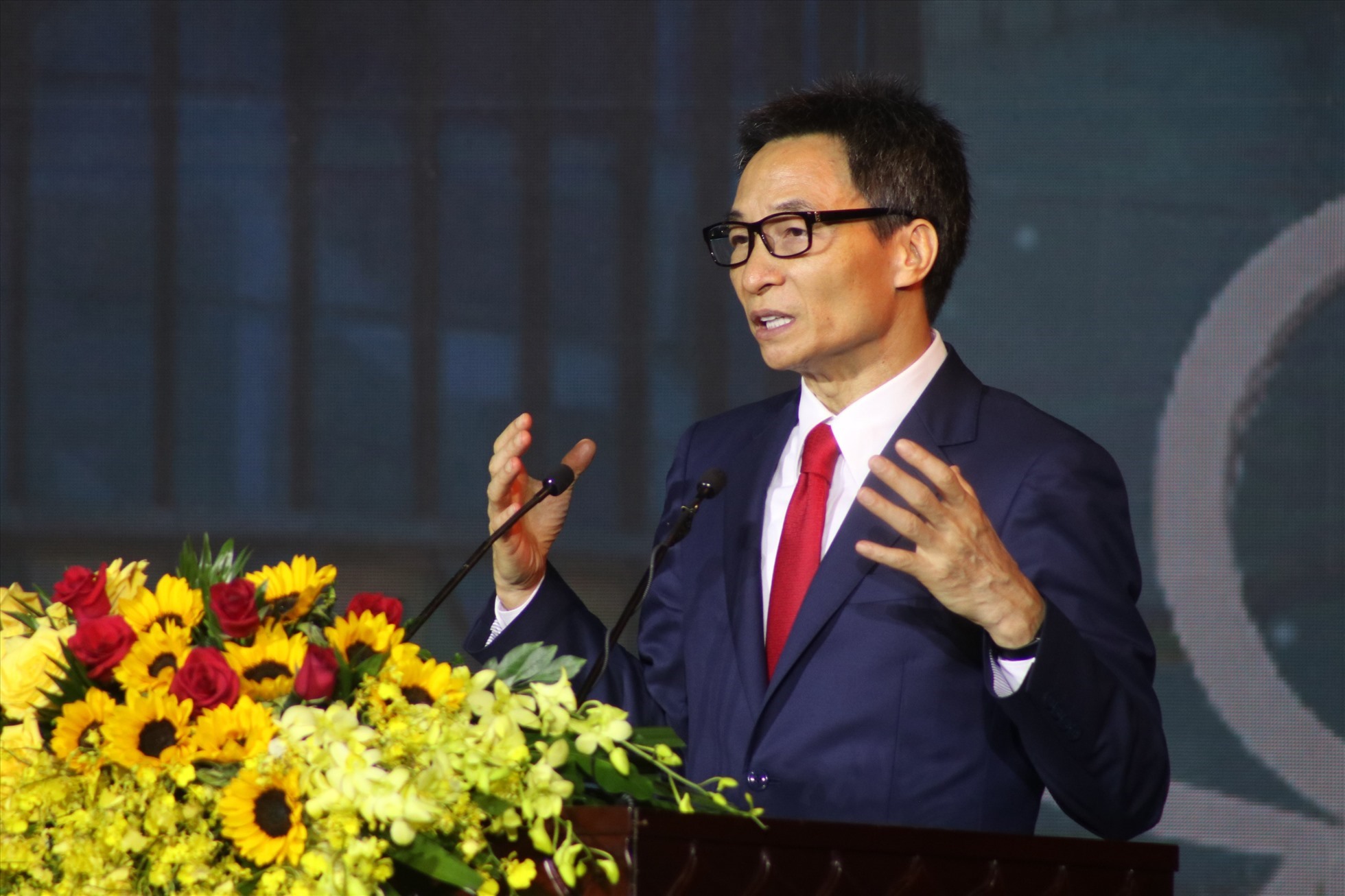 Phó Thủ tướng Vũ Đức Đam dự và phát biểu tại Hội nghị xúc tiến đầu tỉnh Bạc Liêu. Ảnh: Nhật Hồ