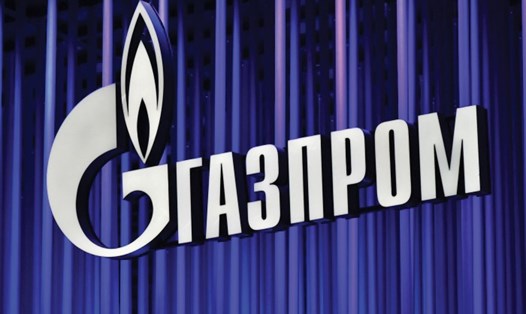 Logo của tập đoàn dầu khí Nga Gazprom. Ảnh: AFP