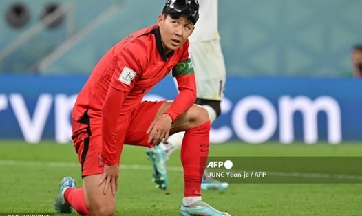 Son Heung-min và các đồng đội ở tuyển Hàn Quốc đã rất nỗ lực nhưng không thể có điểm trước Ghana. Ảnh: AFP