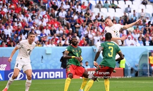 Cameroon và Serbia cầm chân nhau với tỉ số 3-3 tại lượt trận thứ 2 bảng G World Cup 2022. Ảnh: AFP