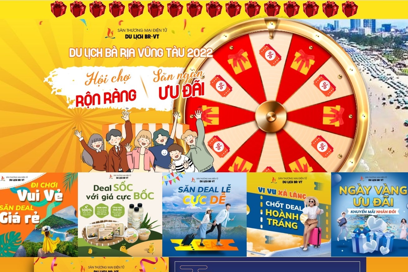 Hình ảnh Hội chợ du lịch trực tuyến Bà Rịa - Vũng Tàu 2022 trên sàn du lịch trực truyến. Ảnh: Thành An