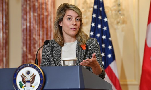 Bộ trưởng Bộ Ngoại giao Canada Mélanie Joly. Ảnh: AFP