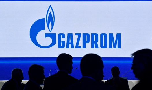 Logo tập đoàn Gazprom của Nga. Ảnh: AFP