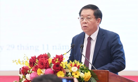 Trưởng Ban Tuyên giáo Trung ương Nguyễn Trọng Nghĩa phát biểu kết luận tại Hội thảo. Ảnh: Hà Phương