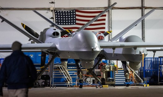 Máy bay không người lái MQ-9 Reaper được Lực lượng Biên phòng Mỹ sử dụng tại Fort Huachuca, Arizona. Ảnh: AFP