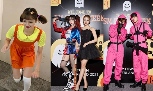 Dàn sao Hàn hoá thân Halloween những năm trước. Ảnh: Naver