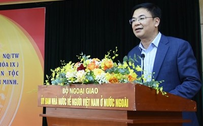 Thứ trưởng Bộ Ngoại giao Phạm Quang Hiệu - Chủ nhiệm Ủy ban Nhà nước về người Việt Nam ở nước ngoài. Ảnh: Thanh Hà