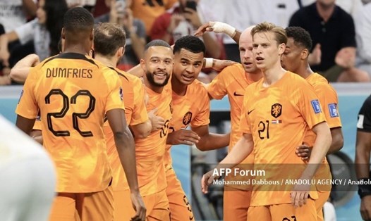 Đội tuyển Hà Lan giành vé vào vòng 16 đội World Cup 2022 với tư cách nhất bảng A. Ảnh: AFP