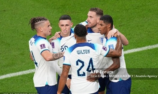 Đội tuyển Anh bước vào vòng 1/8 World Cup 2022 với tư cách là đội nhất bảng B. Ảnh: AFP