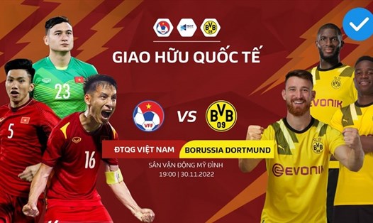 Trận đấu giữa tuyển Việt Nam và Dortmund sẽ diễn ra vào lúc 19h00 ngày 30.11. Ảnh: VFF