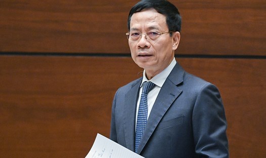 Bộ trưởng Bộ Thông tin và Truyền thông Nguyễn Mạnh Hùng. Ảnh: PV