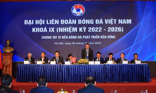 Đại hội VFF khoá 9 diễn ra tập trung xây dựng kế hoạch chiến lược phát triển bóng đá Việt Nam nhiệm kỳ mới. Ảnh: H.A
