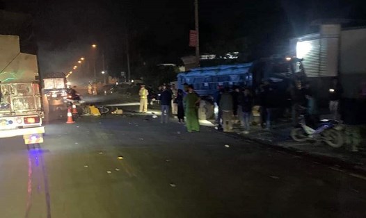 Hiện trường vụ tai nạn khiến 1 người tử vong trên Quốc lộ 6. Ảnh: HLX Sơn La.