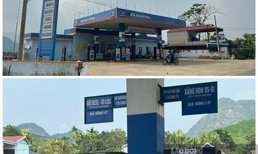 Hàng loạt cửa hàng xăng dầu trên địa bàn tỉnh Hòa Bình nơi không bán, nơi bán khống chế. Ảnh: Minh Chuyên.