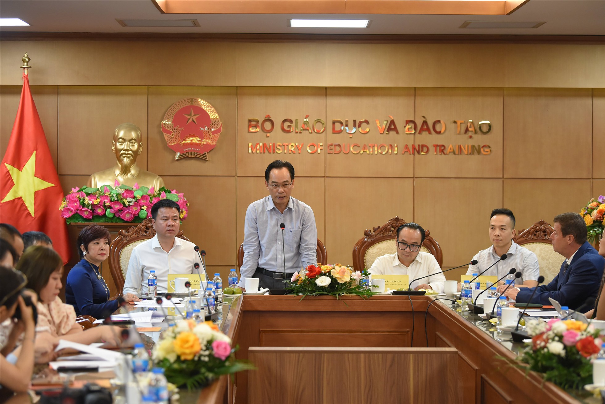 Họp báo tổng kết Giải báo chí "Vì sự nghiệp Giáo dục Việt Nam" năm 2022. Ảnh: Thế Đại