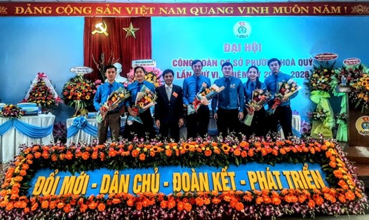 Ban Chấp hành Công đoàn nhiệm kỳ 2023-2028 của phường Hòa Quý, quận Ngũ Hành Sơn, Đà Nẵng. Ảnh: Phương Trà