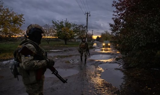 Tháng trước, một đơn vị trinh sát của Ukraina ở vùng Kherson đã tiến vào lãnh thổ mà Nga kiểm soát. Ảnh chụp màn hình