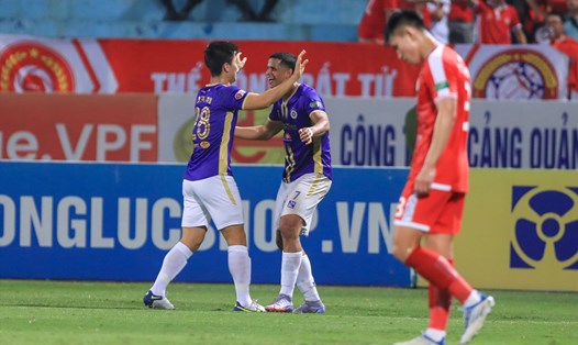 Câu lạc bộ Hà Nội giành chiến thắng cách biệt 1-0 trước Viettel để tiến gần đến chức vô địch V.League 2022. Ảnh: Minh Dân
