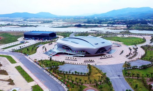 Nhà thi đấu 5.000 chỗ (phường Đại Yên, TP Hạ Long) là nơi sẽ diễn ra thi đấu một số môn tại Đại hội Thể thao toàn quốc lần thứ 9. Ảnh: CTV
