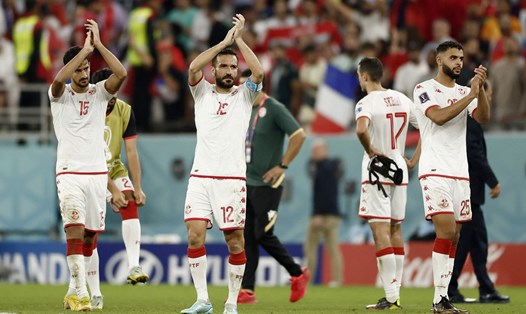 Tunisia rời World Cup 2022 sau khi đánh bại đội tuyển Pháp 1-0 ở lượt trận cuối. Ảnh: AFP
