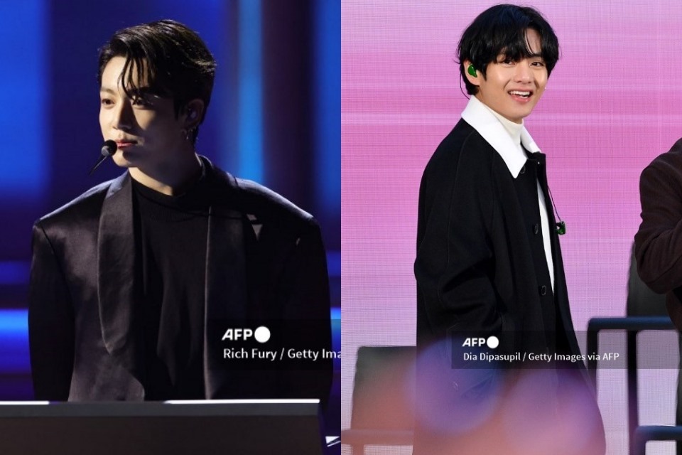 Hai thành viên nhóm BTS. Ảnh: AFP.