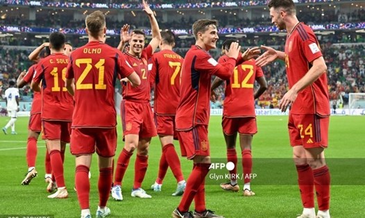 Đội tuyển Tây Ban Nha chiếm ưu thế lớn ở bảng đấu. Ảnh: AFP