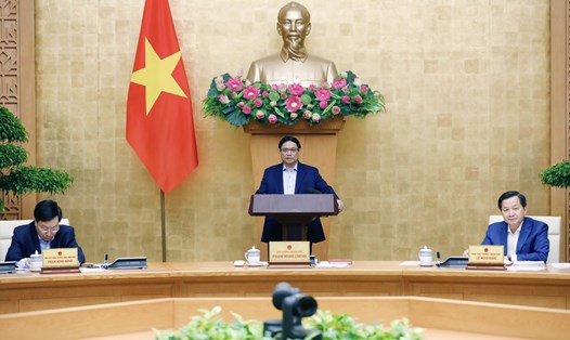 Thủ tướng Chính phủ Phạm Minh Chính phát biểu kết luận phiên họp. Ảnh: Nhật Bắc
