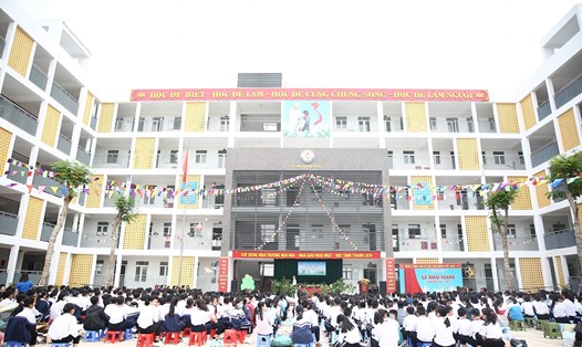 Trường THCS Phú Cường, Hà Đông, Hà Nội. Ảnh: Facebook nhà trường