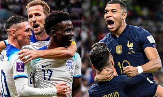 Trận đấu giữa Anh và Pháp được coi là chung kết sớm của World Cup 2022. Ảnh: AFP