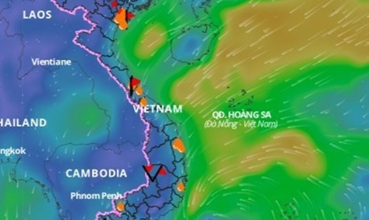 Khả năng vẫn còn xoáy thuận nhiệt đới trên Biển Đông trong một tháng tới. Ảnh minh hoạ: Hệ thống giám sát thiên tai Việt Nam.