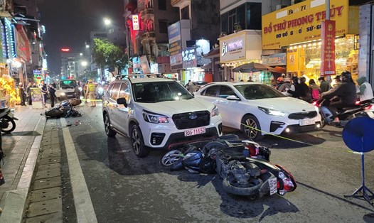 Hiện trường vụ tai nạn giao thông ở Hà Nội ngày 10.12. Ảnh: Gia Chính