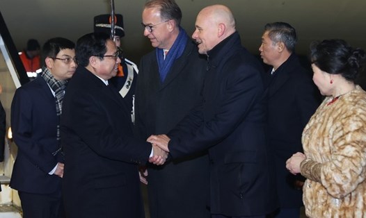 Thủ tướng Phạm Minh Chính và đoàn đại biểu cấp cao Việt Nam bắt đầu thăm chính thức Vương quốc Hà Lan theo lời mời của Thủ tướng Hà Lan Mark Rutte. Ảnh: VGP