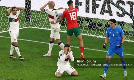Bồ Đào Nha thất bại 0-1 trước Maroc tại tứ kết World Cup 2022. Ảnh: AFP