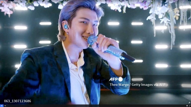 BTS - RM lập thành tích mới trong lịch sử Hanteo. Ảnh: AFP.