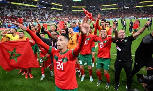 Đội tuyển Maroc đã làm nên lịch sử ở World Cup. Ảnh: AFP.
