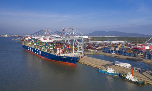 Cảng CMIT do VIMC và liên danh đầu tư vừa được xếp hạng thứ 11 trong các cảng hoạt động hiệu quả nhất 2021. Ảnh: Nam Khánh