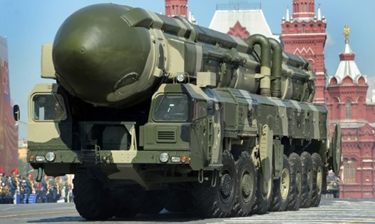 Tên lửa đạn đạo liên lục địa Topol-M của Nga. Ảnh: AFP