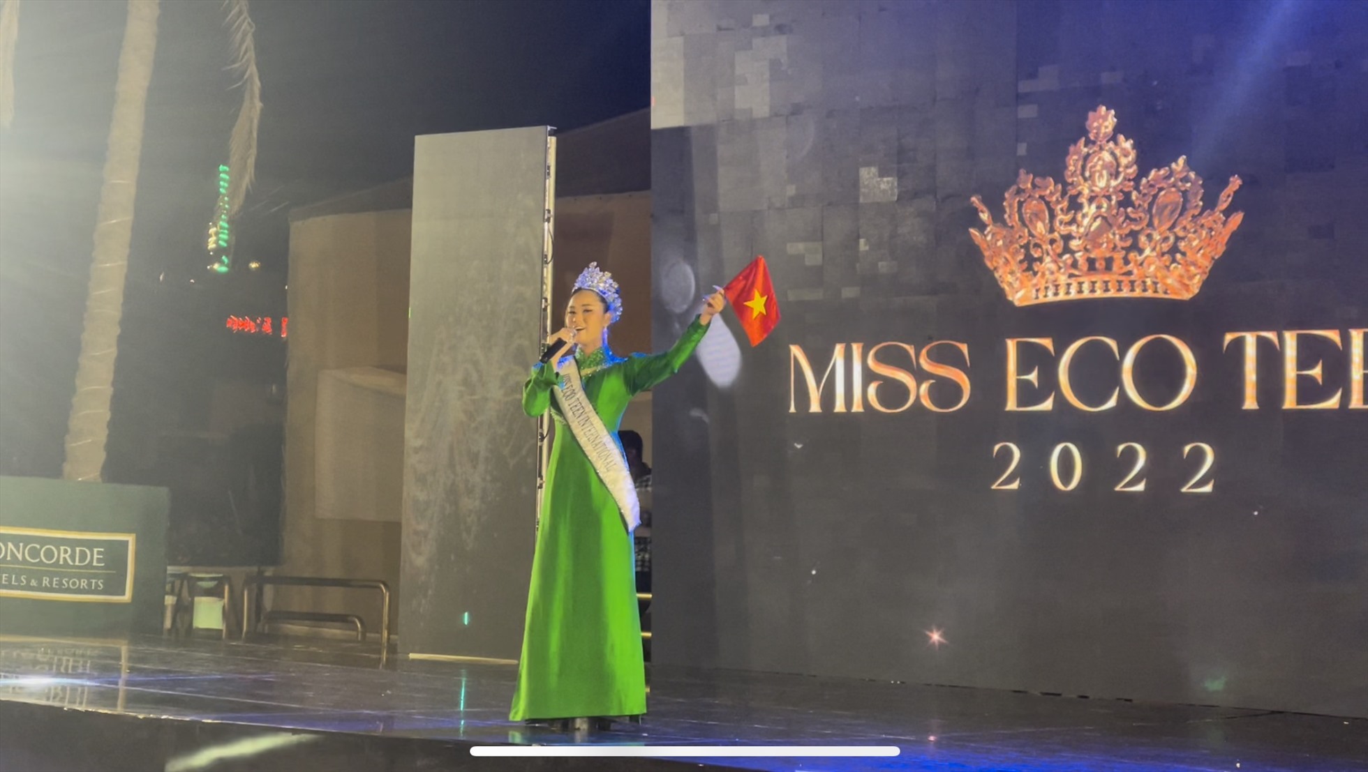 Bella Vũ hát trong chung kết cuộc thi. Ảnh: Nhân vật cung cấp.