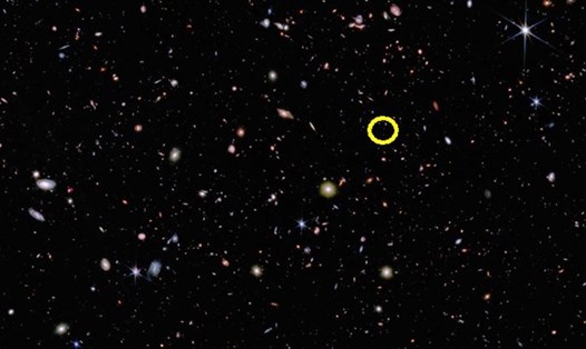 Vị trí của các thiên hà cổ đại được James Webb chụp lại. Ảnh: NASA