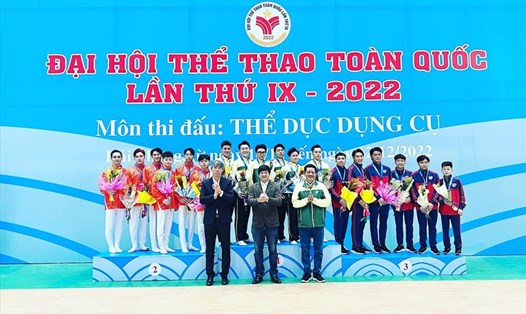Đoàn TPHCM dẫn đầu ở môn thể dục dụng cụ tại Đại hội Thể thao toàn quốc. Ảnh: Trương Minh Sang