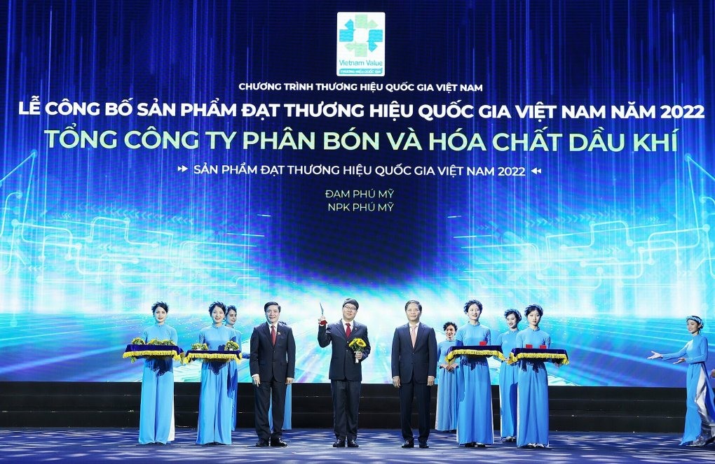 Phân bón Phú Mỹ lần thứ 5 liên tiếp được công nhận là Thương hiệu Quốc gia. Nguồn: PVFCCo