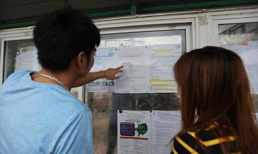 Người lao động tìm kiếm thông tin tuyển dụng. Ảnh minh họa: Hải Nguyễn.